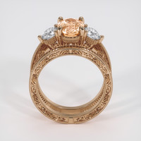 2.16 Ct. Padparadscha Sapphire Ring, 18K Rose Gold 3