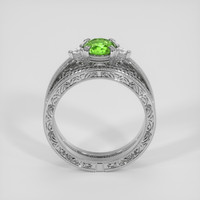 0.88 Ct. Green Demantoid Garnet Ring, 18K White Gold 3