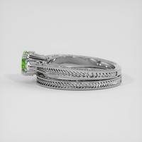 0.88 Ct. Green Demantoid Garnet Ring, 18K White Gold 4