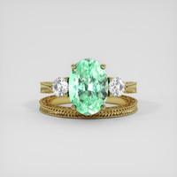 3.27 Ct. Emerald Ring, 18K Yellow Gold 1