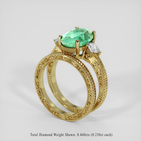 3.27 Ct. Emerald Ring, 18K Yellow Gold 2
