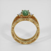 2.02 Ct. Green Sapphire Ring, 18K Yellow Gold 3
