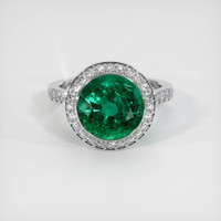 3.85 Ct. Emerald Ring, Platinum 950 1