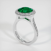 3.85 Ct. Emerald Ring, Platinum 950 2