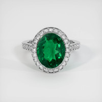 4.54 Ct. Emerald Ring, Platinum 950 1