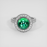 2.34 Ct. Emerald Ring, Platinum 950 1