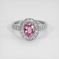 1.20 Ct. Pink Sapphire Ring, Platinum 950 1