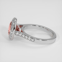 3.59 Ct. Padparadscha Sapphire Ring, Platinum 950 4