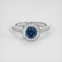 1.30 Ct. Blue Sapphire Ring, Platinum 950 1