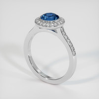 1.30 Ct. Blue Sapphire Ring, Platinum 950 2