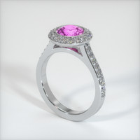 1.72 Ct. Pink Sapphire Ring, 10K White Gold 2
