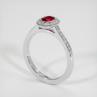 0.48 Ct. Ruby Ring, 14K White Gold 2