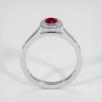 0.48 Ct. Ruby Ring, 14K White Gold 3