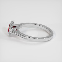 0.48 Ct. Ruby Ring, 14K White Gold 4