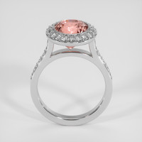 3.59 Ct. Padparadscha Sapphire Ring, 14K White Gold 3