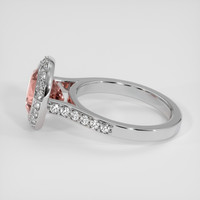 3.59 Ct. Padparadscha Sapphire Ring, 14K White Gold 4