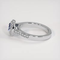 1.31 Ct. Greyish Blue Sapphire Ring, 14K White Gold 4