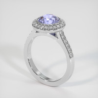 2.13 Ct. Sapphire Ring, 14K White Gold 2