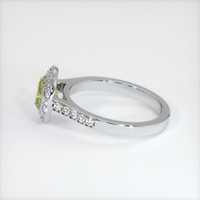0.96 Ct. Yellowish Green Sapphire Ring, 14K White Gold 4
