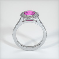 1.72 Ct. Pink Sapphire Ring, 18K White Gold 3