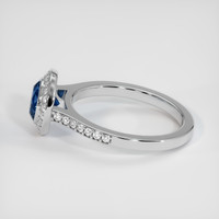 1.30 Ct. Blue Sapphire Ring, 18K White Gold 4