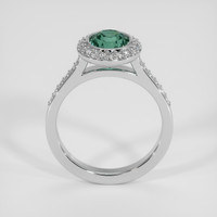 2.08 Ct. Bluish Green Sapphire Ring, 18K White Gold 3