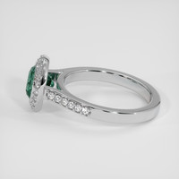 2.08 Ct. Bluish Green Sapphire Ring, 18K White Gold 4