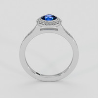 0.99 Ct. Blue Sapphire Ring, 18K White Gold 3