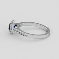 0.99 Ct. Blue Sapphire Ring, 18K White Gold 4
