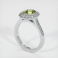 1.50 Ct. Sapphire Ring, 18K White Gold 2