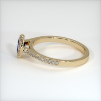 0.67 Ct. Blue Sapphire Ring, 10K Yellow Gold 4