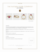Ruby Ring 1.29 Ct. 14K Yellow Gold Appraisal