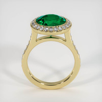 3.85 Ct. Emerald Ring, 18K Yellow Gold 3