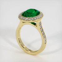 4.54 Ct. Emerald Ring, 18K Yellow Gold 2