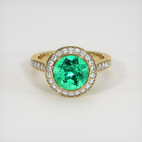 2.59 Ct. Emerald Ring, 18K Yellow Gold 1