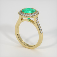 2.59 Ct. Emerald Ring, 18K Yellow Gold 2