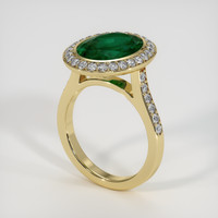 4.94 Ct. Emerald Ring, 18K Yellow Gold 2