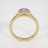 0.64 Ct. Pink Sapphire Ring, 18K Yellow Gold 3