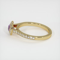 0.64 Ct. Pink Sapphire Ring, 18K Yellow Gold 4