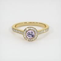 0.72 Ct. Sapphire Ring, 18K Yellow Gold 1