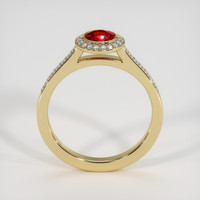 0.68 Ct. Ruby Ring, 18K Yellow Gold 3