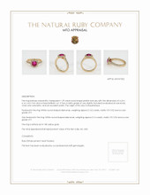 Ruby Ring 1.29 Ct. 18K Yellow Gold Appraisal