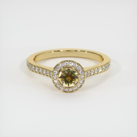 0.76 Ct. Sapphire Ring, 18K Yellow Gold 1