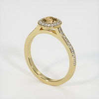 0.76 Ct. Sapphire Ring, 18K Yellow Gold 2