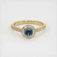 0.77 Ct. Sapphire Ring, 18K Yellow Gold 1