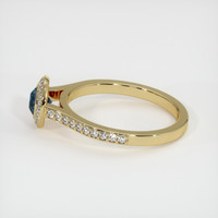 0.77 Ct. Sapphire Ring, 18K Yellow Gold 4