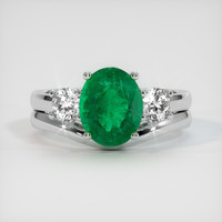 1.75 Ct. Emerald Ring, Platinum 950 1