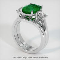 2.95 Ct. Emerald Ring, Platinum 950 2