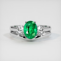 1.22 Ct. Emerald Ring, Platinum 950 1