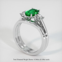 1.22 Ct. Emerald Ring, Platinum 950 2